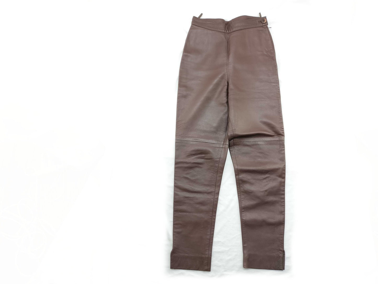 CELINE CELINE Leather Pants Brown Pants