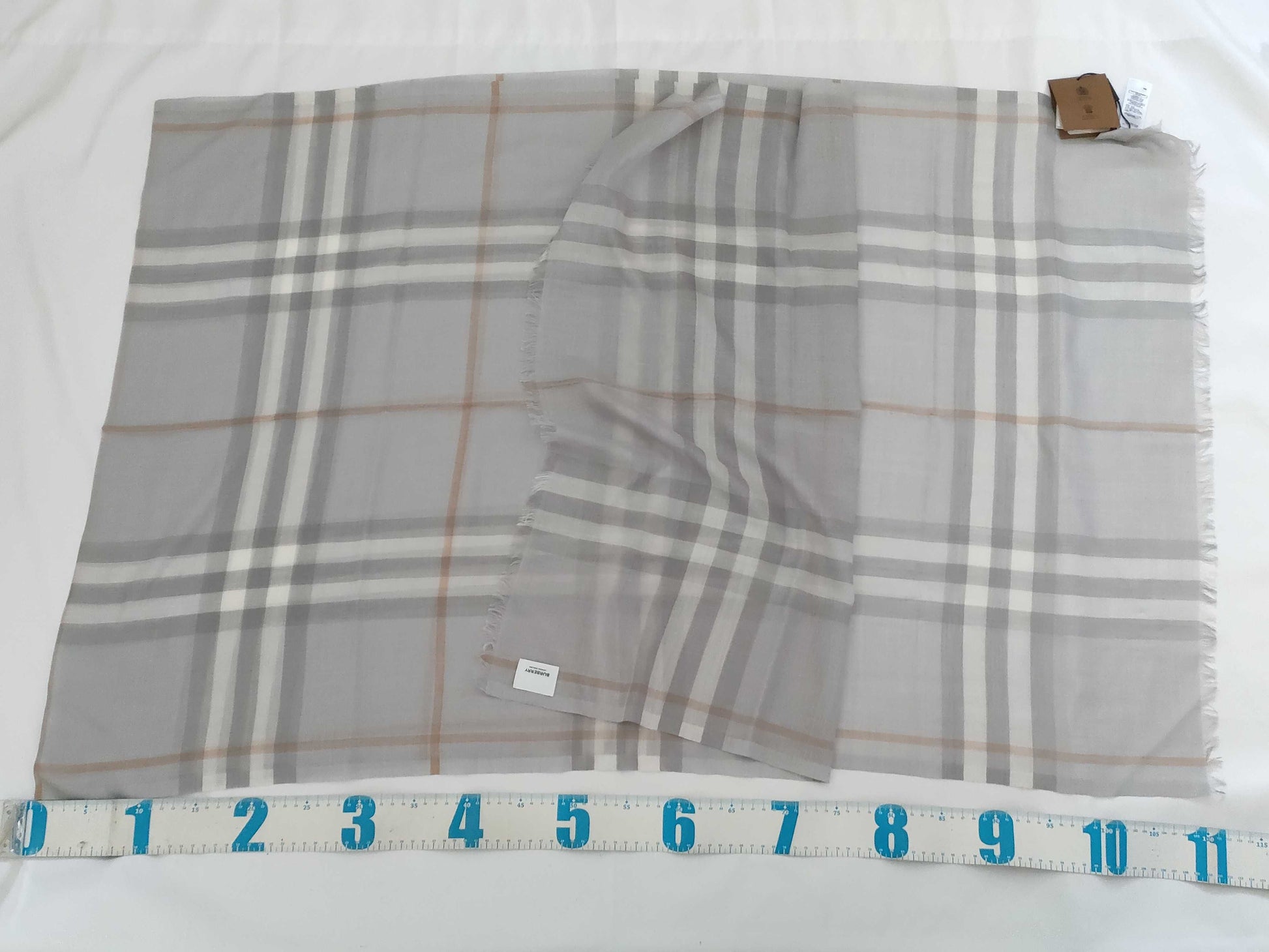 BURBERRY New BURBERRY Wool x Silk Stole Grey Other Accessories