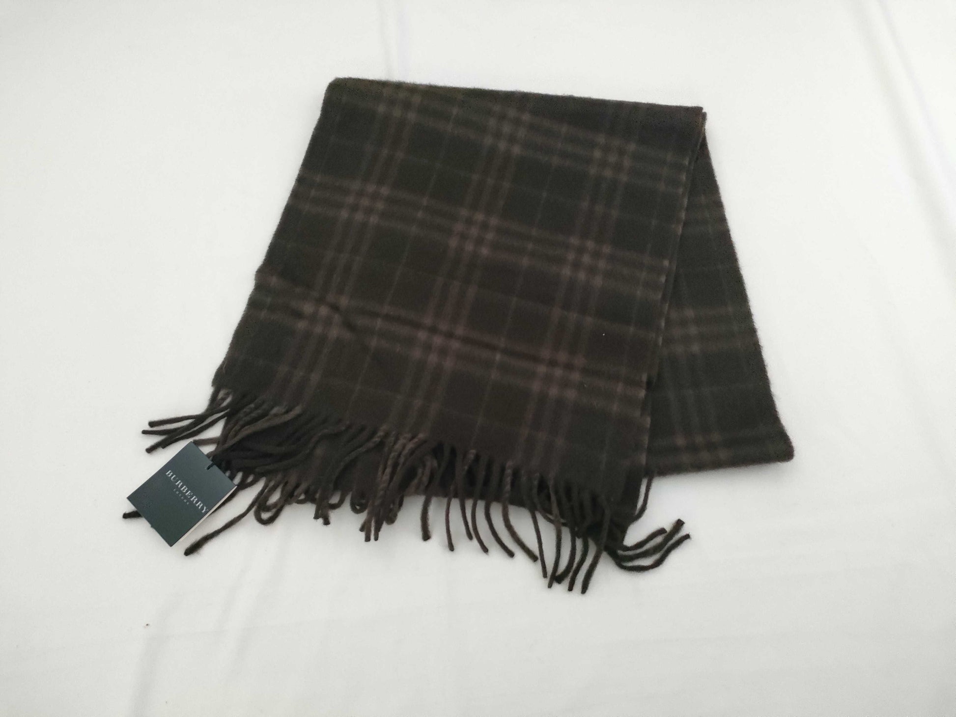 BURBERRY New BURBERRY 100% Cashmere Muffler Dark Brown Other Accessories