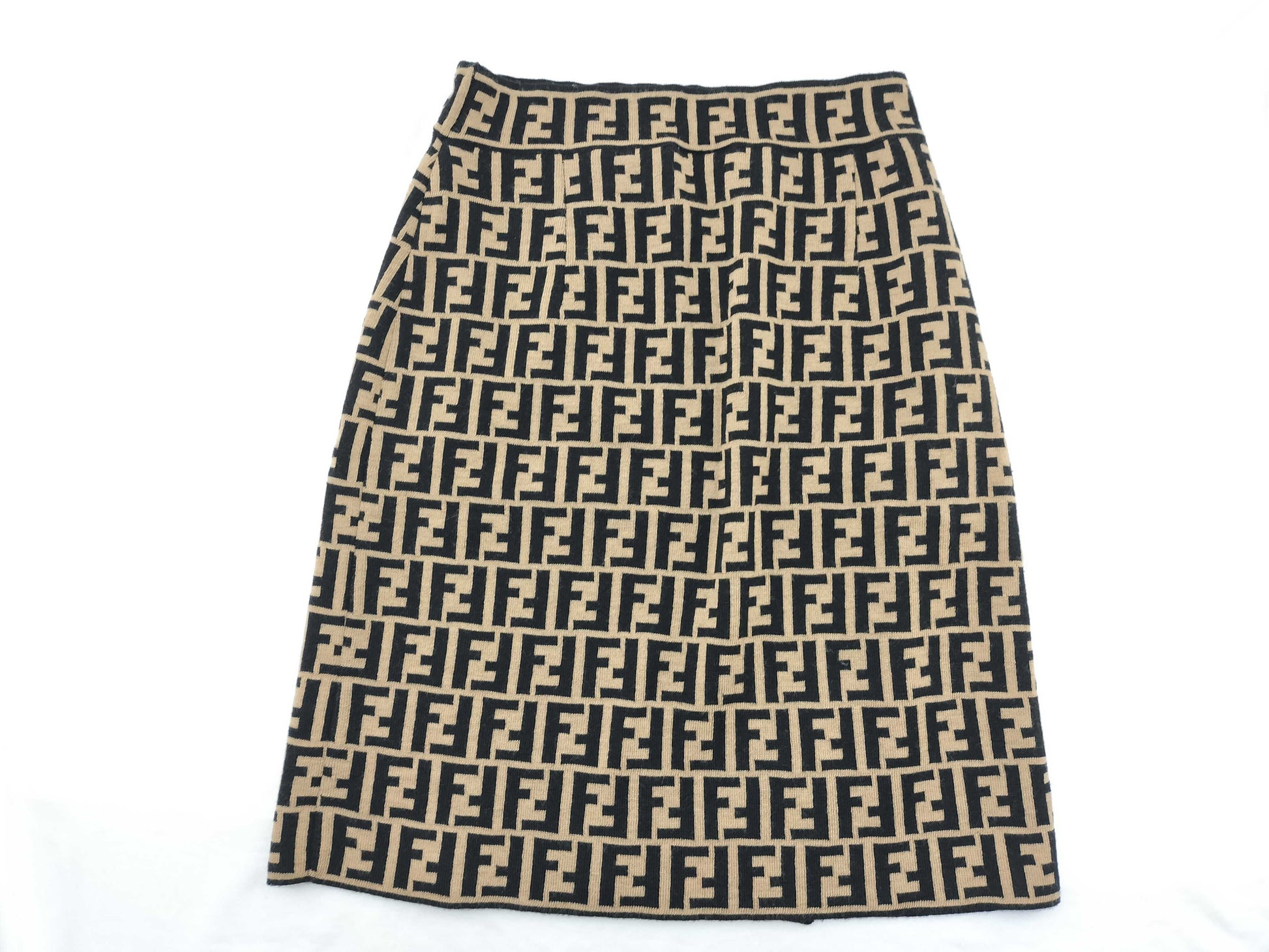 FENDI Zucca Pattern FENDI Knit Skirt Beige Skirt