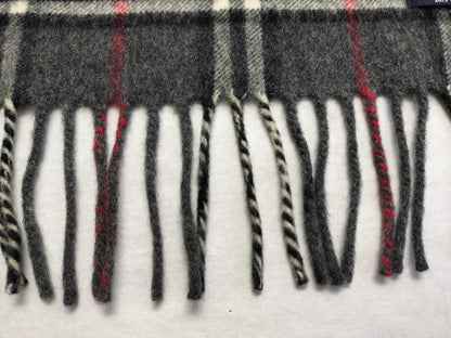 BURBERRY BURBERRY Novacheck 100% Cashmere Muffler Grey Muffler
