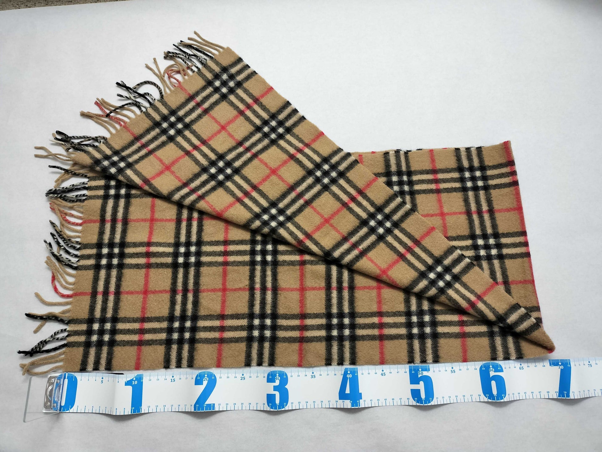 BURBERRY BURBERRY Novacheck 100% Cashmere Muffler Beige Muffler