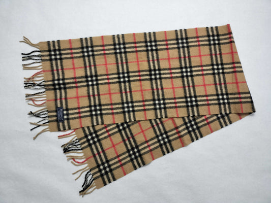 BURBERRY BURBERRY Novacheck 100% Cashmere Muffler Beige Muffler