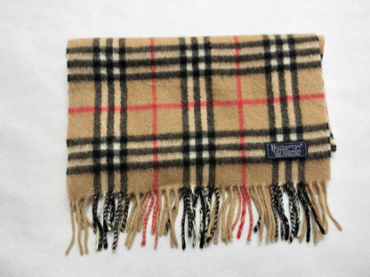 BURBERRY BURBERRY Novacheck 100% Cashmere Muffler Beige Muffler