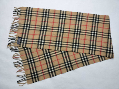 BURBERRY BURBERRY Novacheck 100% Cashmere Muffler Beige Muffler