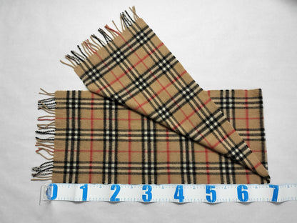 BURBERRY BURBERRY Novacheck 100% Cashmere Muffler Beige Muffler