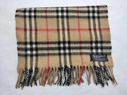 BURBERRY BURBERRY Novacheck 100% Cashmere Muffler Beige Muffler