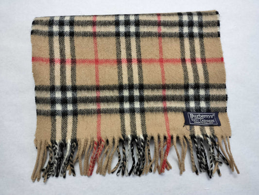 BURBERRY BURBERRY Novacheck 100% Cashmere Muffler Beige Muffler