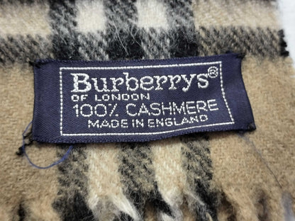 BURBERRY BURBERRY Novacheck 100% Cashmere Muffler Beige Muffler