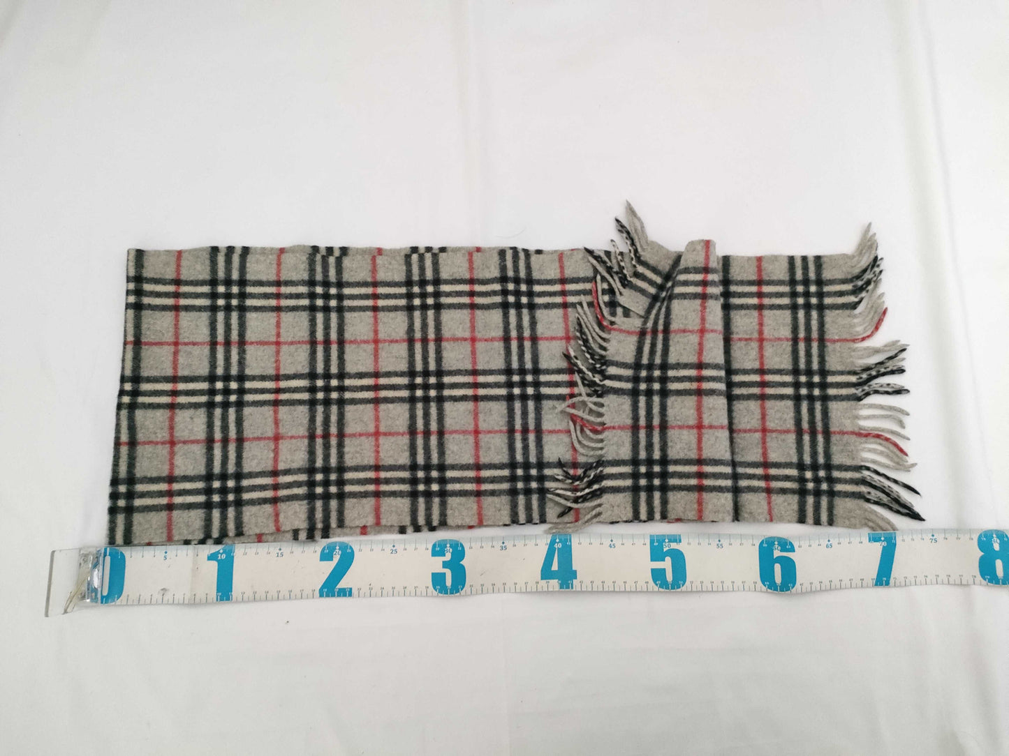 BURBERRY BURBERRY Novacheck 100% Cashmere Muffler Gray Other Accessories