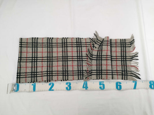 BURBERRY BURBERRY Novacheck 100% Cashmere Muffler Gray Other Accessories