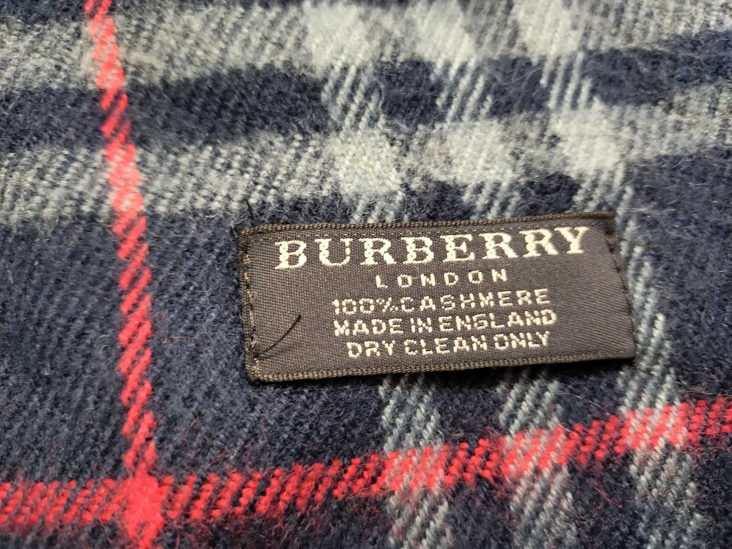 BURBERRY BURBERRY Novacheck 100% Cashmere Muffler Navy Muffler