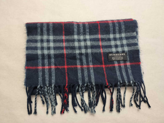 BURBERRY BURBERRY Novacheck 100% Cashmere Muffler Navy Muffler