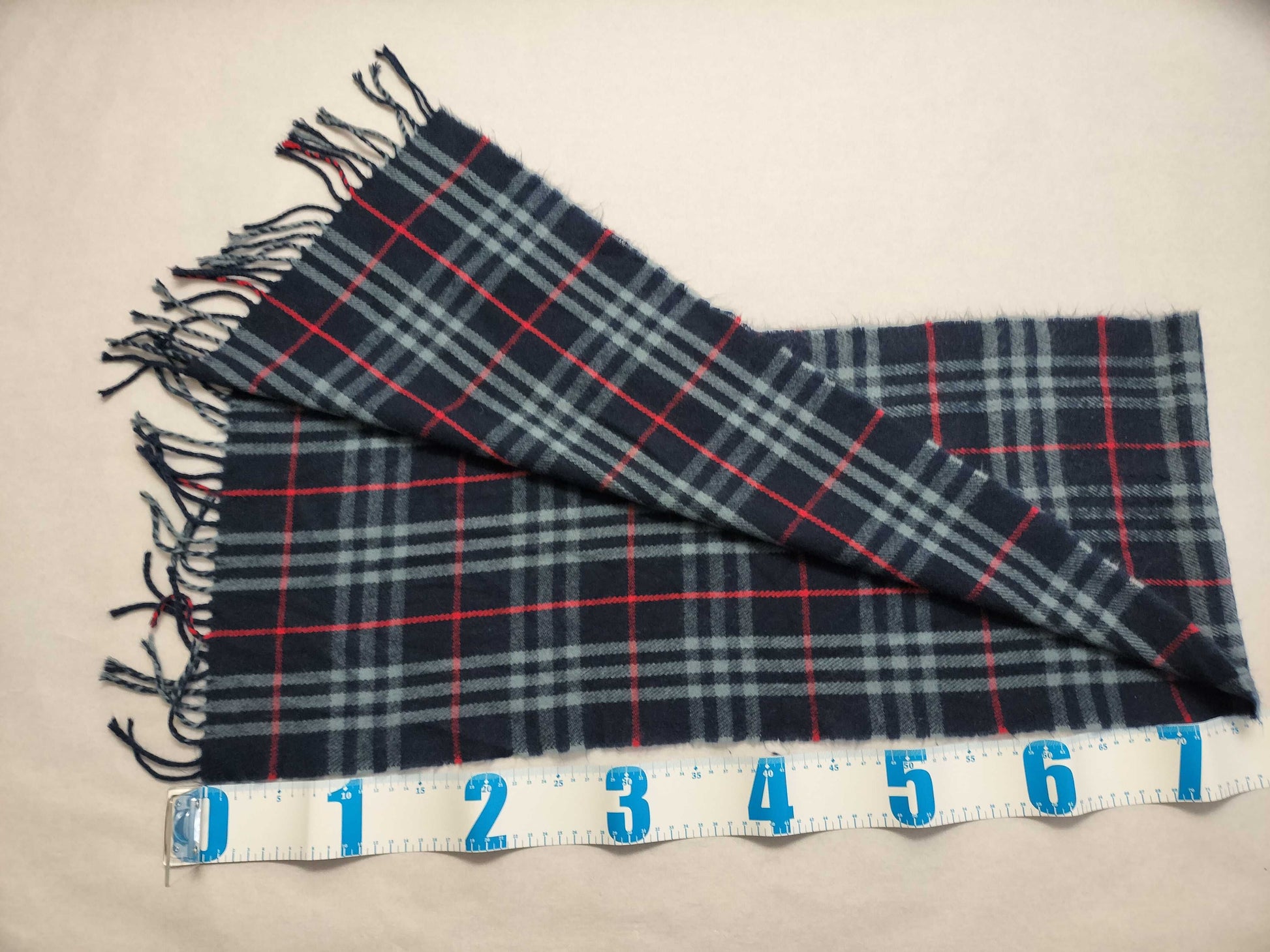 BURBERRY BURBERRY Novacheck 100% Cashmere Muffler Navy Muffler