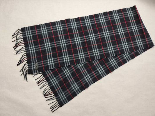 BURBERRY BURBERRY Novacheck 100% Cashmere Muffler Navy Muffler