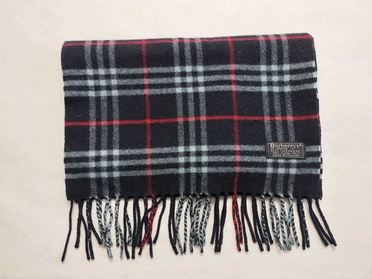 BURBERRY BURBERRY Novacheck 100% Cashmere Muffler Navy Muffler