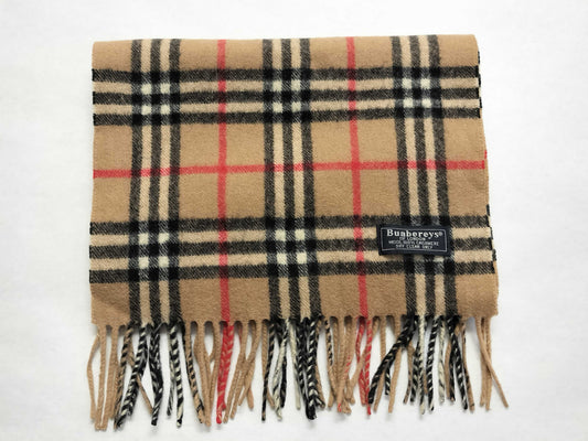 BURBERRY BURBERRY Novacheck 100% Cashmere Muffler Beige Muffler