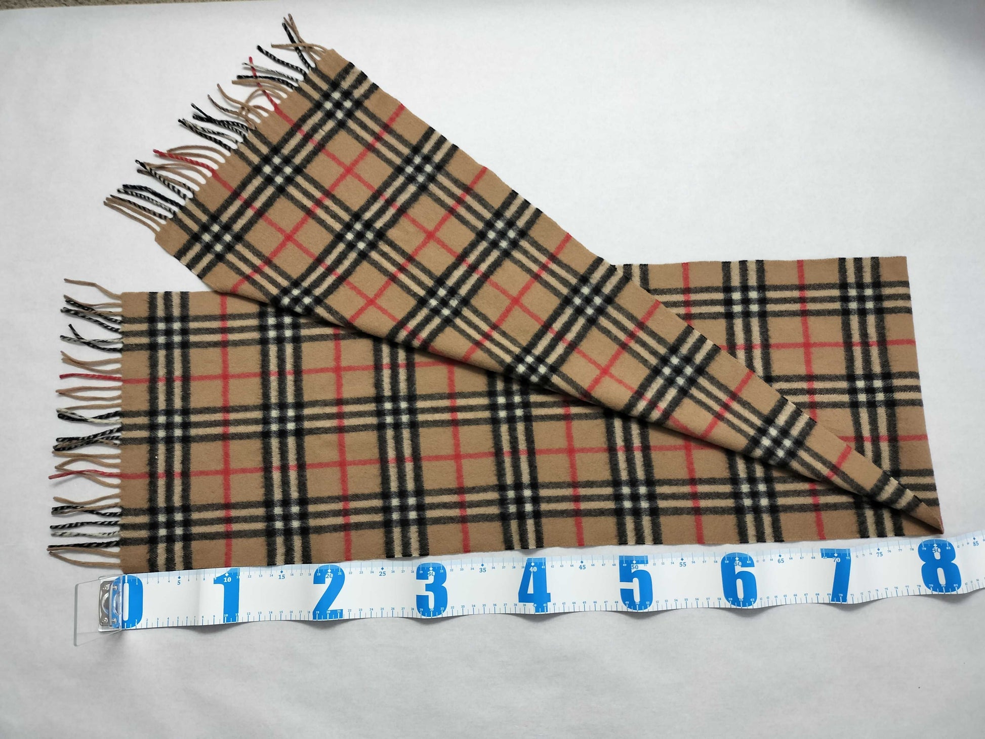 BURBERRY BURBERRY Novacheck 100% Cashmere Muffler Beige Muffler