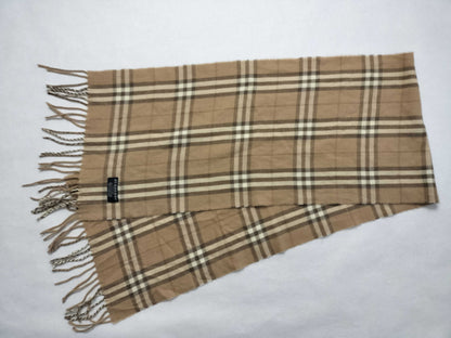 BURBERRY BURBERRY Novacheck 100% Cashmere Muffler Light Beige Muffler