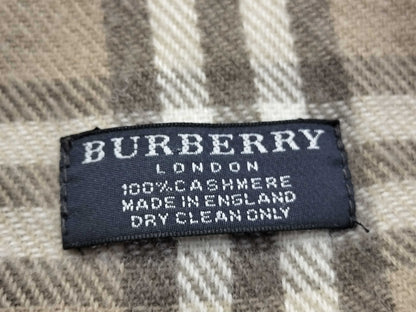 BURBERRY BURBERRY Novacheck 100% Cashmere Muffler Light Beige Muffler