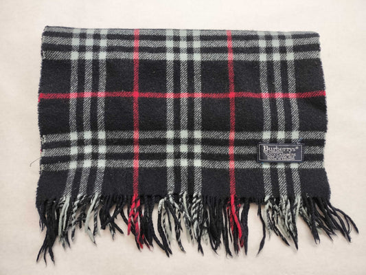 BURBERRY BURBERRY Novacheck 100% Cashmere Muffler Navy Muffler