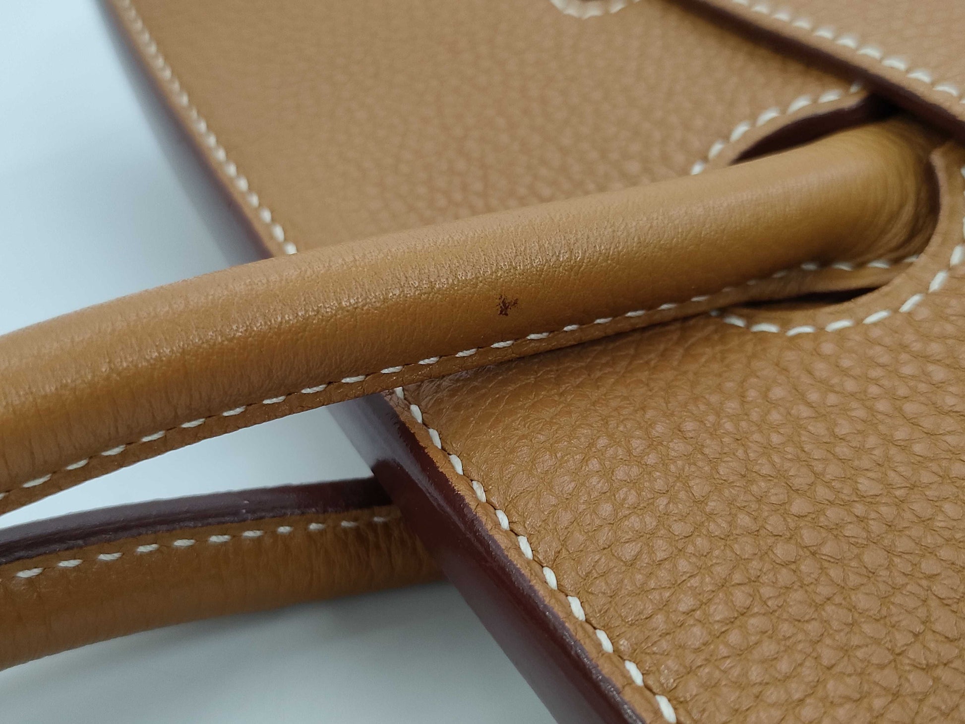 HERMES Birkin 35 Togo Gold Silver Fittings Handbag