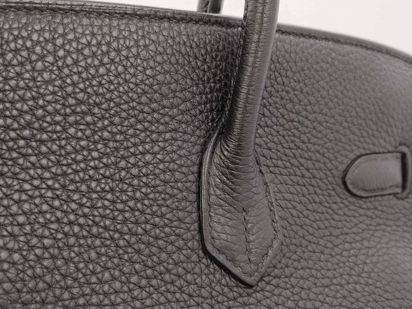 HERMES Birkin 35 Togo Black Gold Fittings Handbag