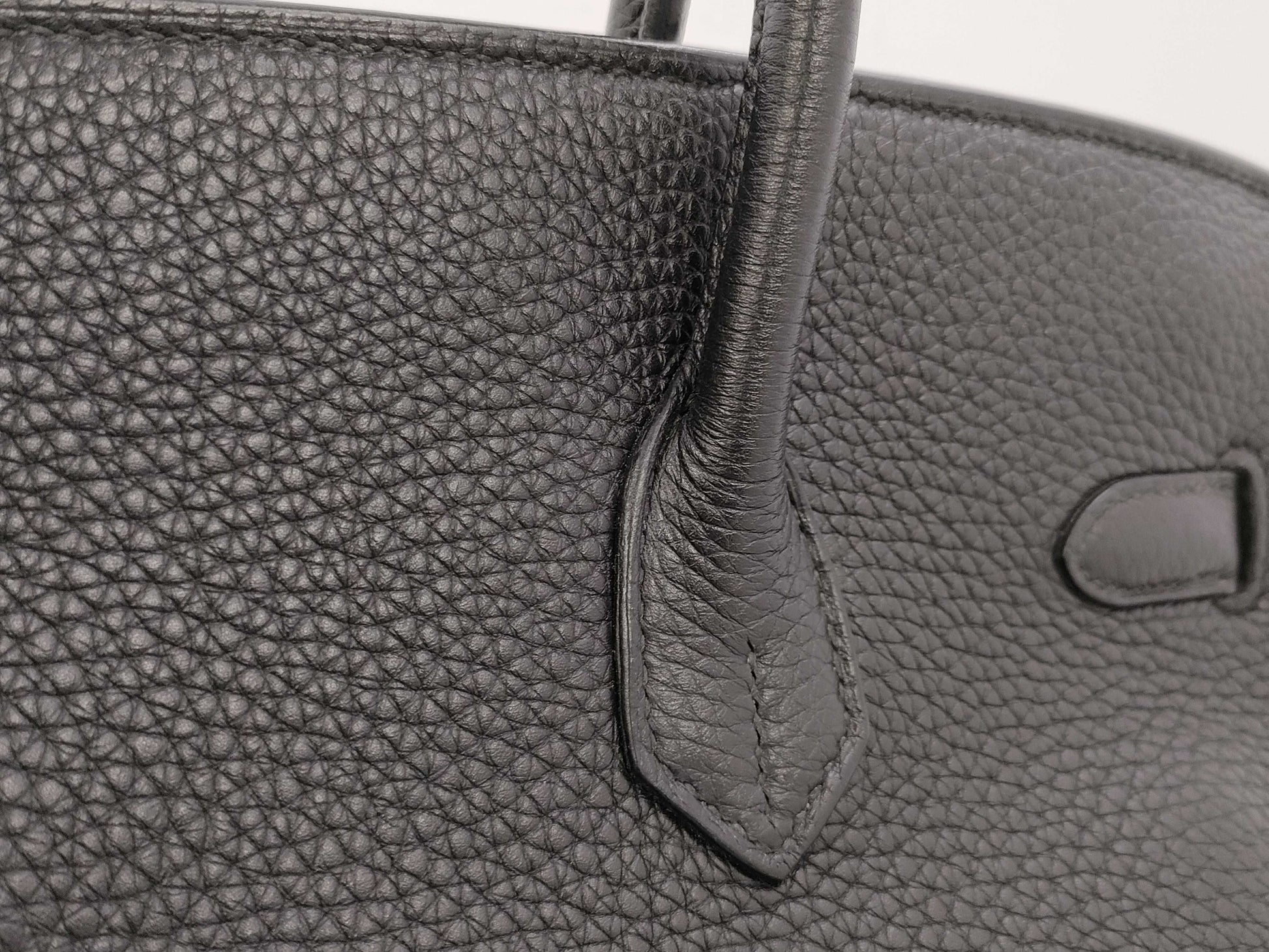 HERMES Birkin 35 Togo Black Gold Fittings Handbag