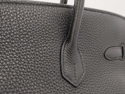 HERMES Birkin 35 Togo Black Gold Fittings Handbag