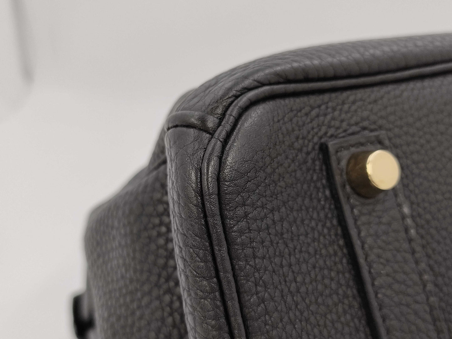 HERMES Birkin 35 Togo Black Gold Fittings Handbag