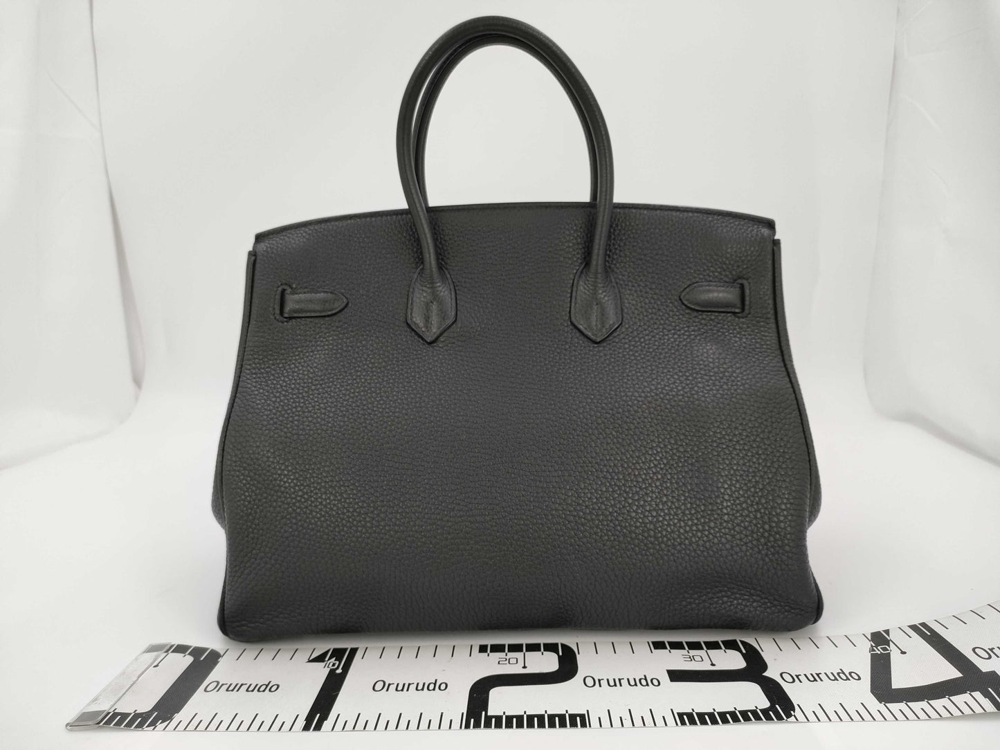HERMES Birkin 35 Togo Black Gold Fittings Handbag