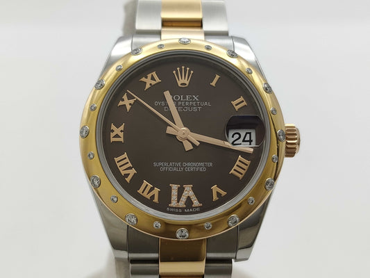 ROLEX 178341 5ZH50456 Chocolate Dial Oyster Women's Watch