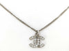 CHANEL CHANEL 10V Necklace Coco Mark Rhinestone Necklace
