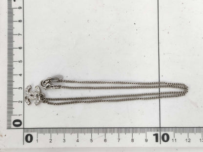 CHANEL CHANEL 10V Necklace Coco Mark Rhinestone Necklace