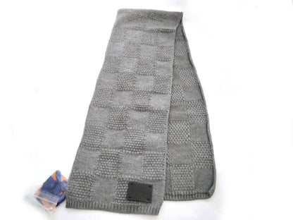LOUIS VUITTON LV Muffler Echauff Damier 402775 Wool Grey Other Accessories