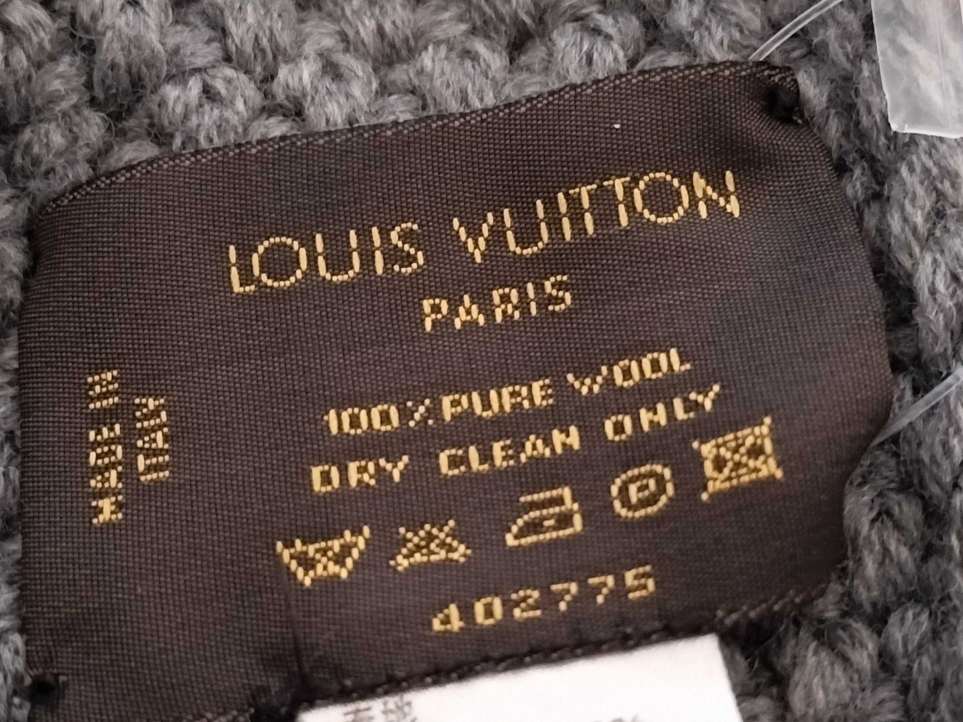 LOUIS VUITTON LV Muffler Echauff Damier 402775 Wool Grey Other Accessories