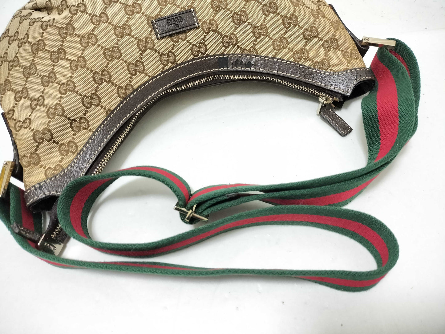GUCCI Webbing GUCCI Shoulder Bag Sherry Line GG Canvas Shoulder Bag