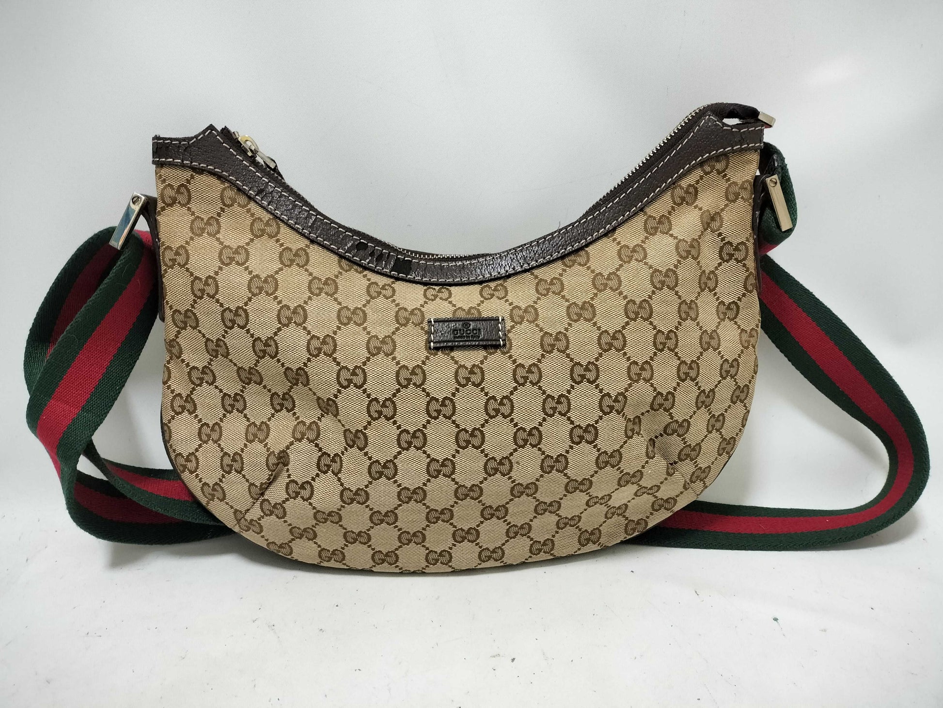 GUCCI Webbing GUCCI Shoulder Bag Sherry Line GG Canvas Shoulder Bag