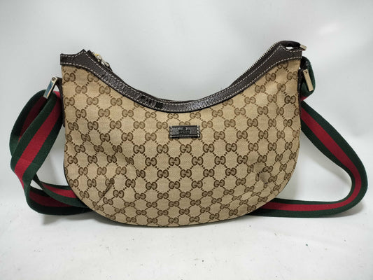 GUCCI Webbing GUCCI Shoulder Bag Sherry Line GG Canvas Shoulder Bag