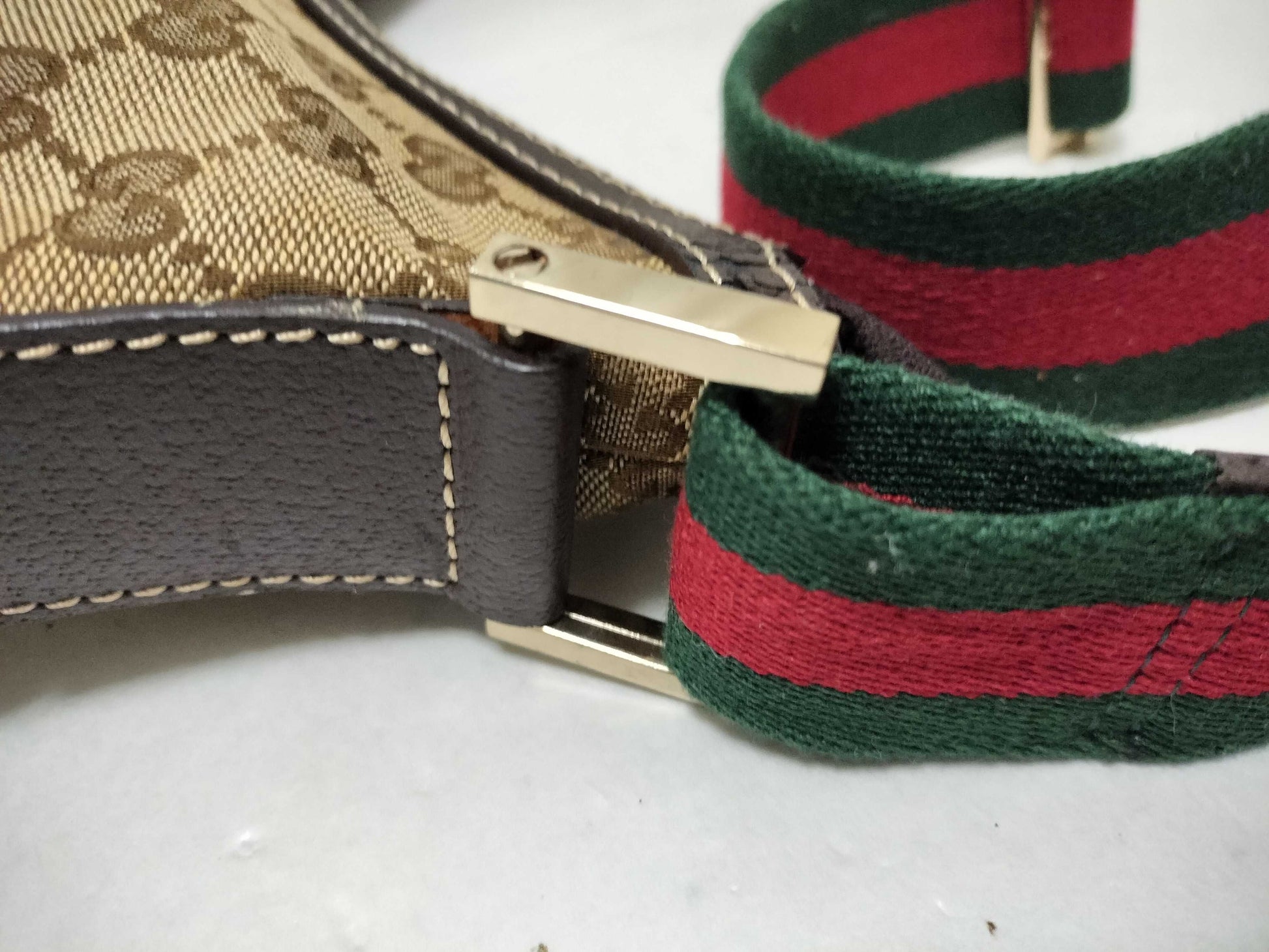 GUCCI Webbing GUCCI Shoulder Bag Sherry Line GG Canvas Shoulder Bag