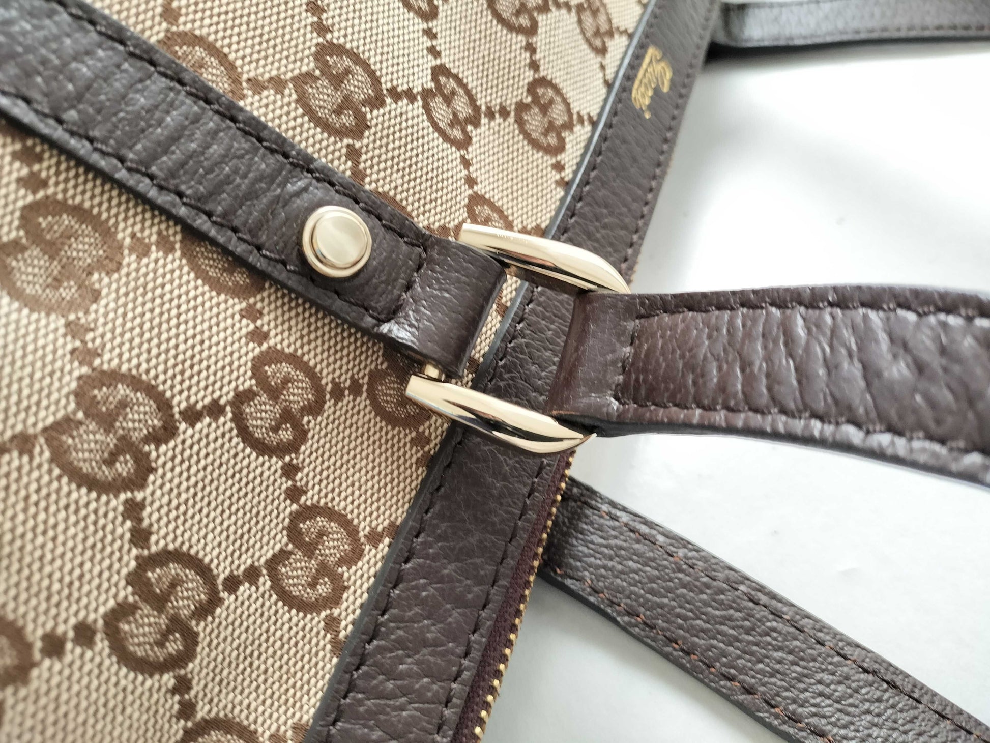 GUCCI GG Canvas GUCCI Tote Bag GG Canvas Brown Tote Bag