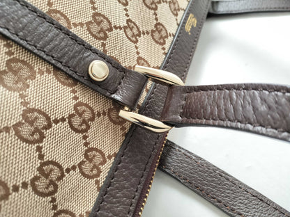 GUCCI GG Canvas GUCCI Tote Bag GG Canvas Brown Tote Bag