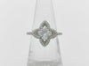 LOUIS VUITTON Aldant Flower #51 Diamond Pt950 5.3g Ring 