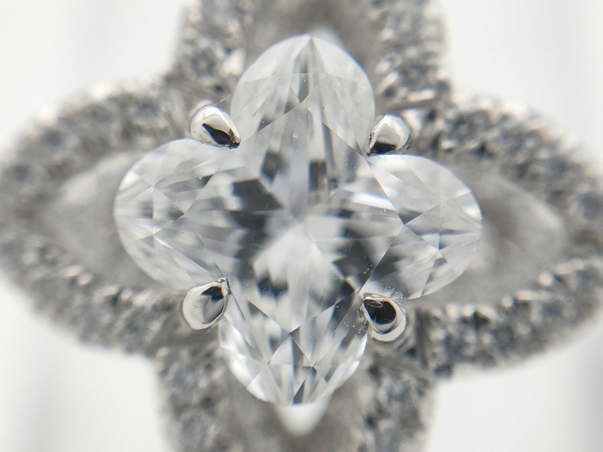 LOUIS VUITTON Aldant Flower #51 Diamond Pt950 5.3g Ring 