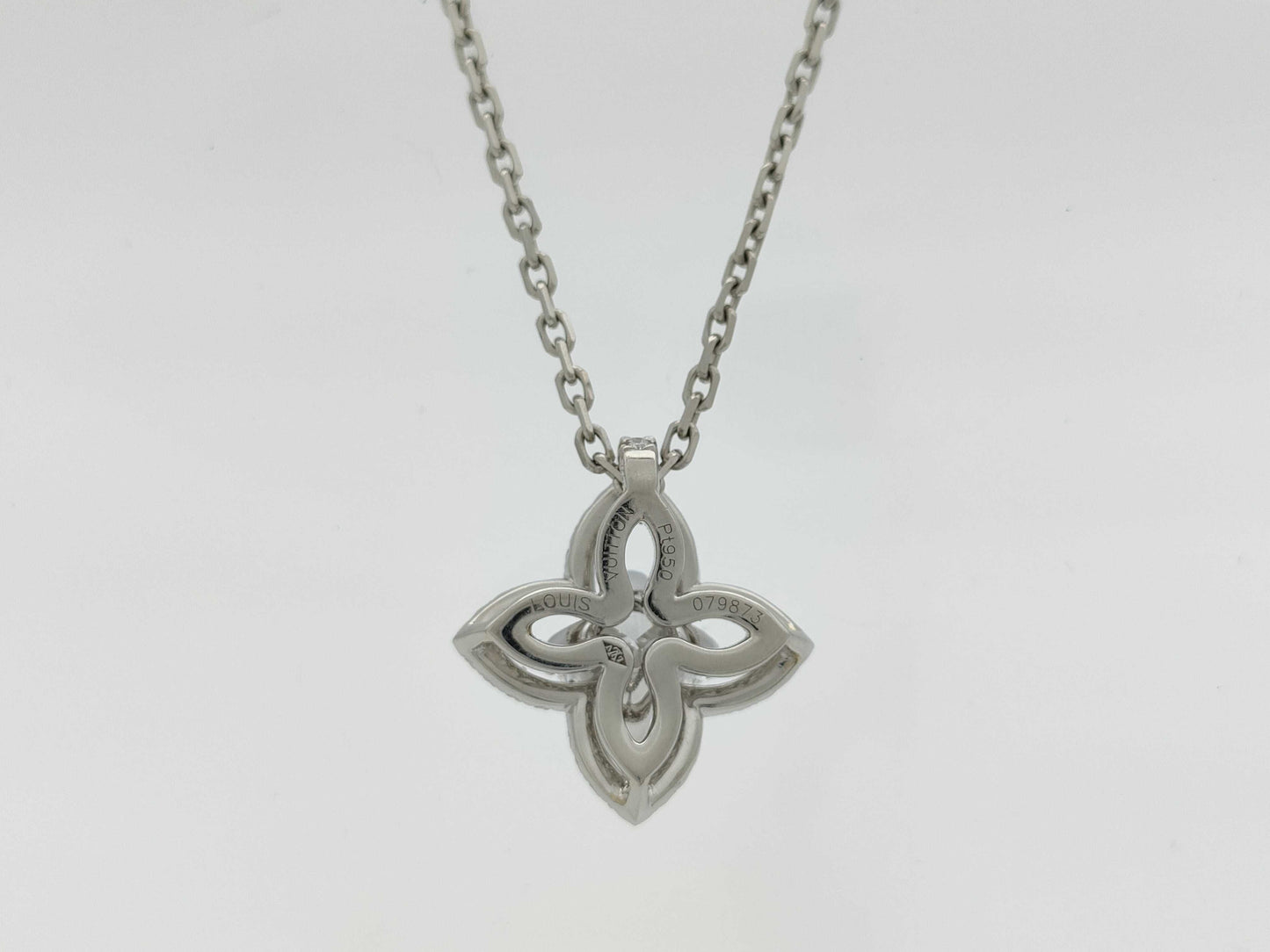 LOUIS VUITTON Aldant Flower Diamond Pt950 9.0g Necklace