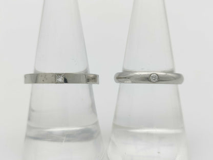 HARRY WINSTON Band 1PD/1PD PT950 11.9g Ring 