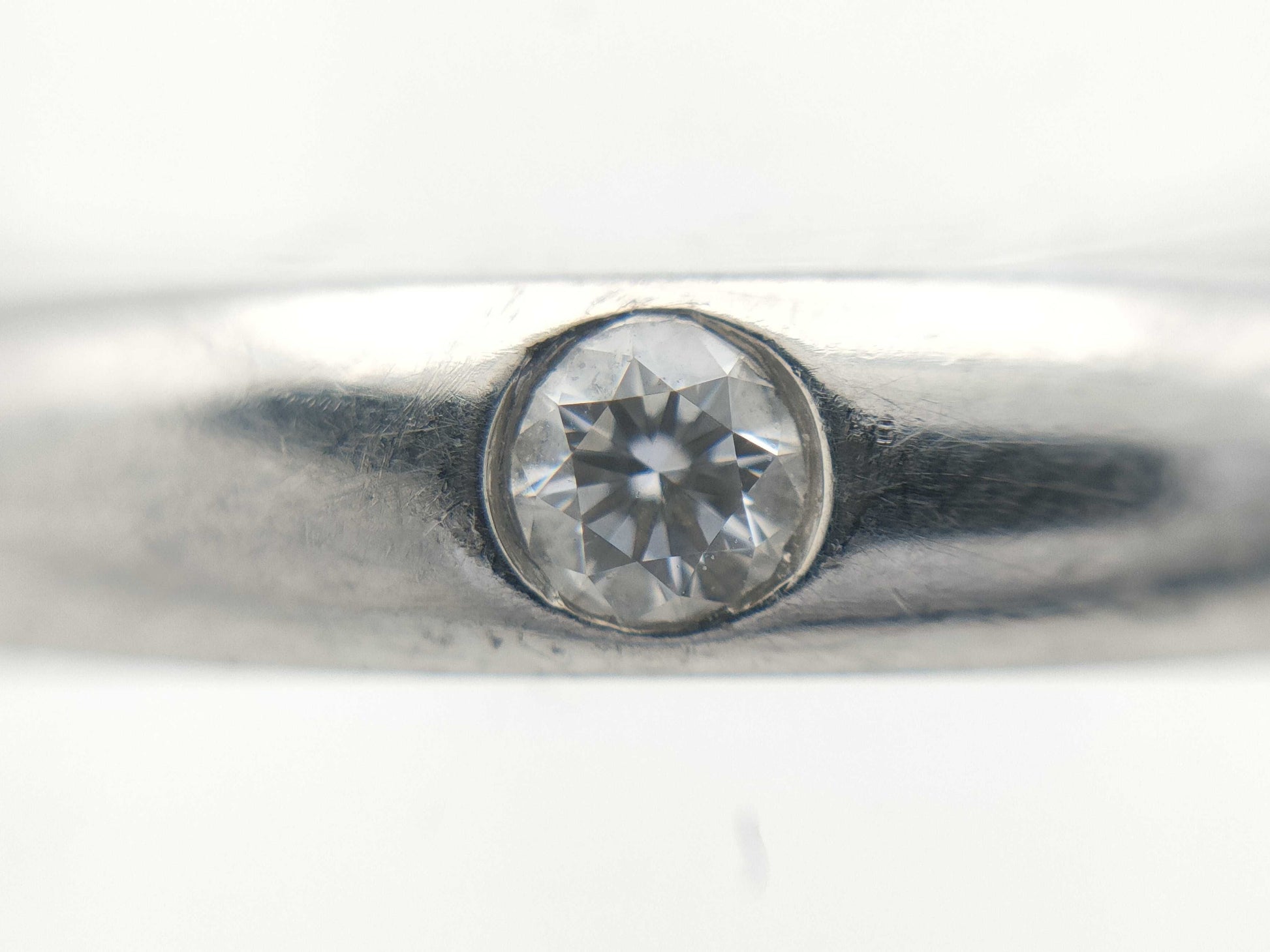 HARRY WINSTON Band 1PD/1PD PT950 11.9g Ring 