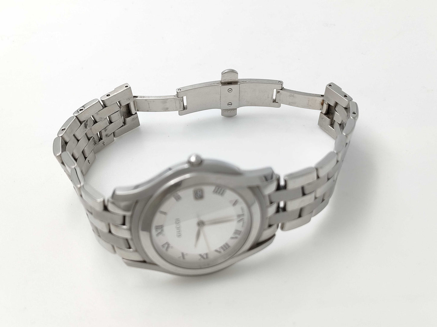 GUCCI 5500M 0193379 Silver Dial Quartz Current Boys Watch