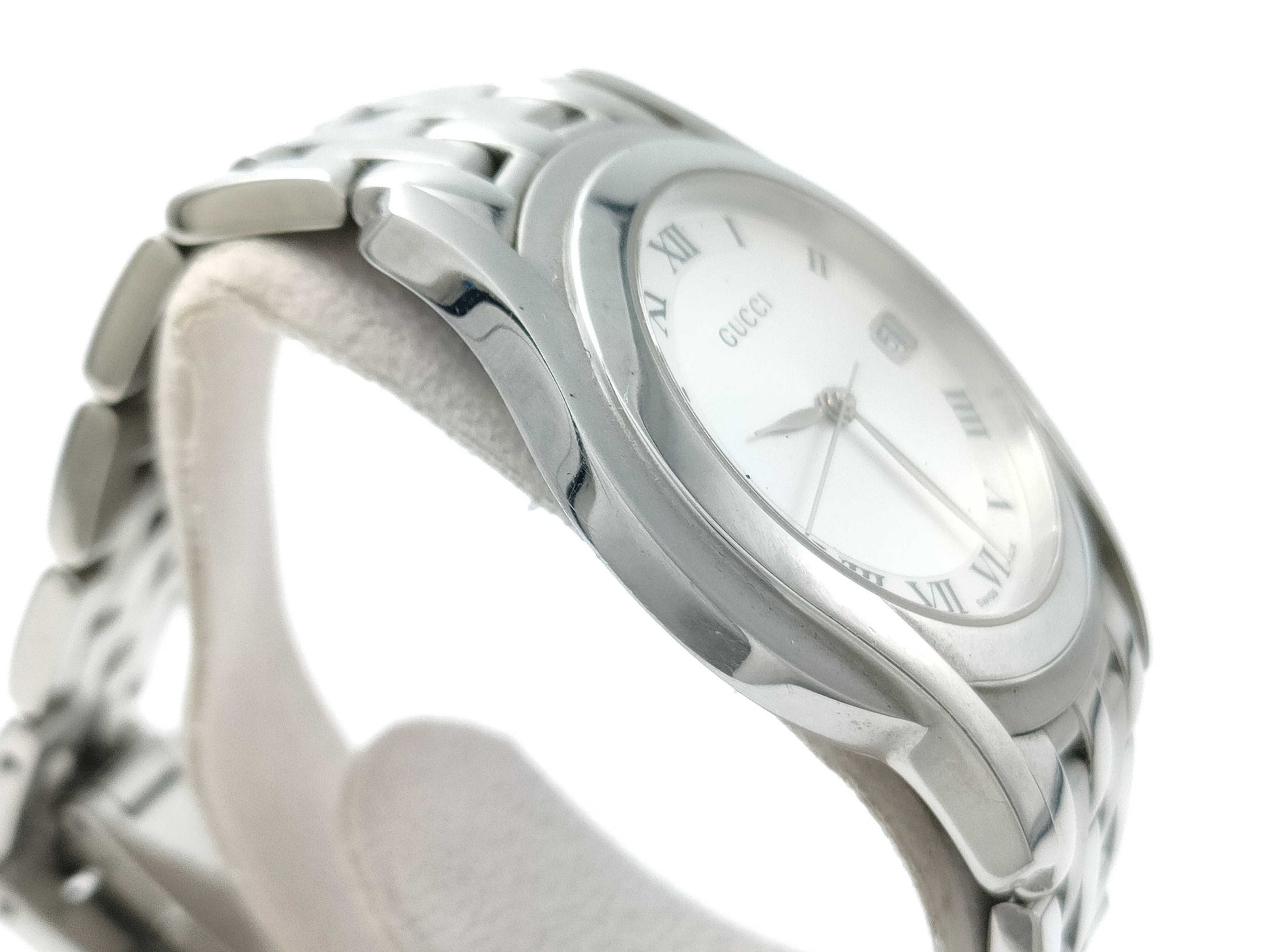 GUCCI 5500M 0193379 Silver Dial Quartz Current Boys Watch