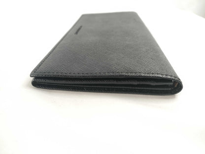 BURBERRY Leather Saffiano Leather Long Wallet Wallet
